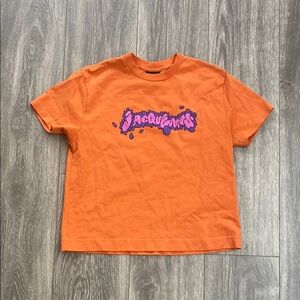 Jacquemus - 100% Cotton Orange Short Sleeve Graphic Tee - Size XS